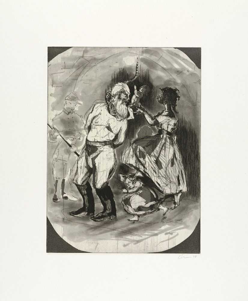 Kara Walker, ‘Untitled (John Brown)’, 1997, Print, Etching and aquatint, printed chine collé on ivory wove paper, Landfall Press, Numbered, Dated