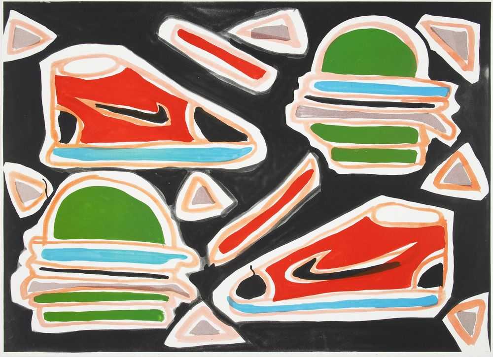 Katherine Bernhardt, ‘Cheeseburger Deluxe’, 05-05-2016, Print, Lithographic print on Somerset 300gsm Velvet, Counter Editions, Numbered, Dated