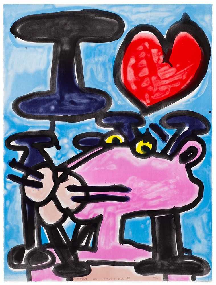 Katherine Bernhardt, ‘I Love New York’, 08-04-2021, Print, 7 Colour Lithograph on Somerset Velvet Radiant White 330gsm, Counter Editions, Numbered, Dated