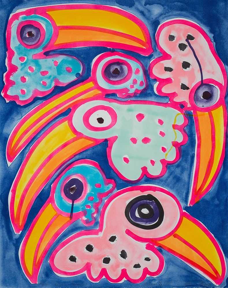 Katherine Bernhardt, ‘Toco Toucan Tocano’, 17-09-2020, Print, Nine colour lithographic print on Somerset Velvet 300gsm, Counter Editions, Numbered, Dated