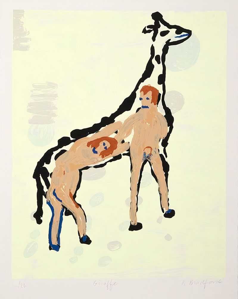 Katherine Bradford, ‘Giraffe’, 2016, Print, Silkscreen and linoleum cut in 9 colours, Planthouse, Numbered