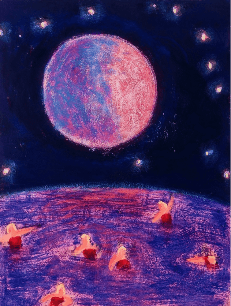 Katherine Bradford, ‘Swim Team Outerspace’, 16-06-2020, Print, Archival pigment print, Exhibition A, Numbered