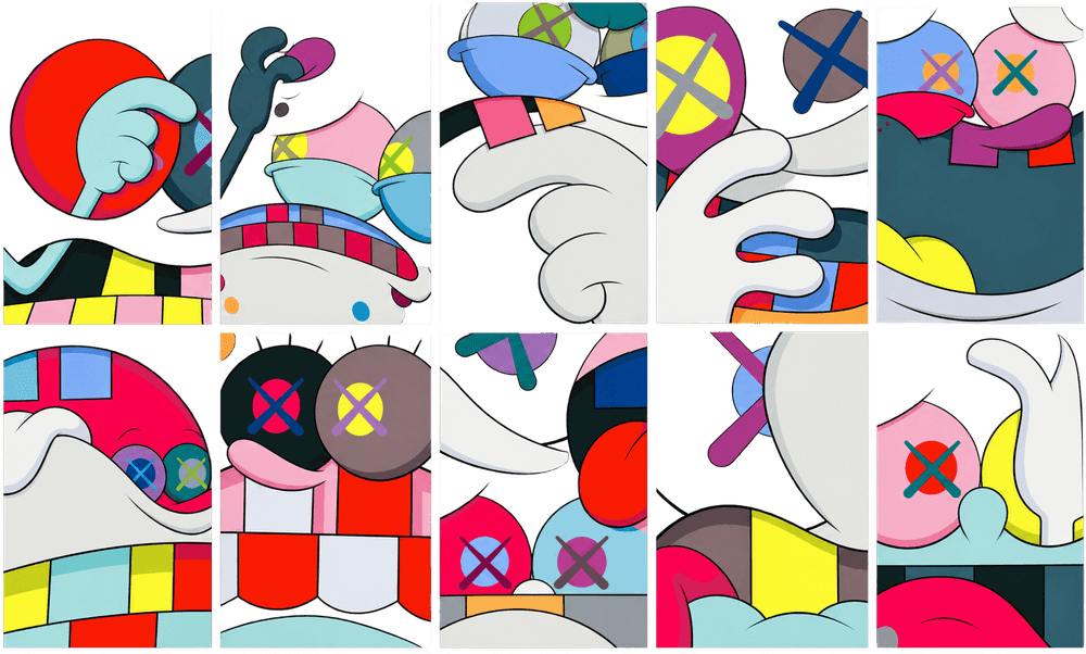 Kaws, ‘Blame Game (Complete Set)’, 2014, Print, Screen Prints in colors, on Saunders Waterford High White paper, null, Numbered