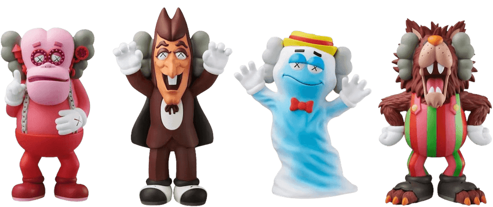 Kaws, ‘Cereal Monsters (Set of 4)’, 2024, Sculpture, Vinyl, null, 