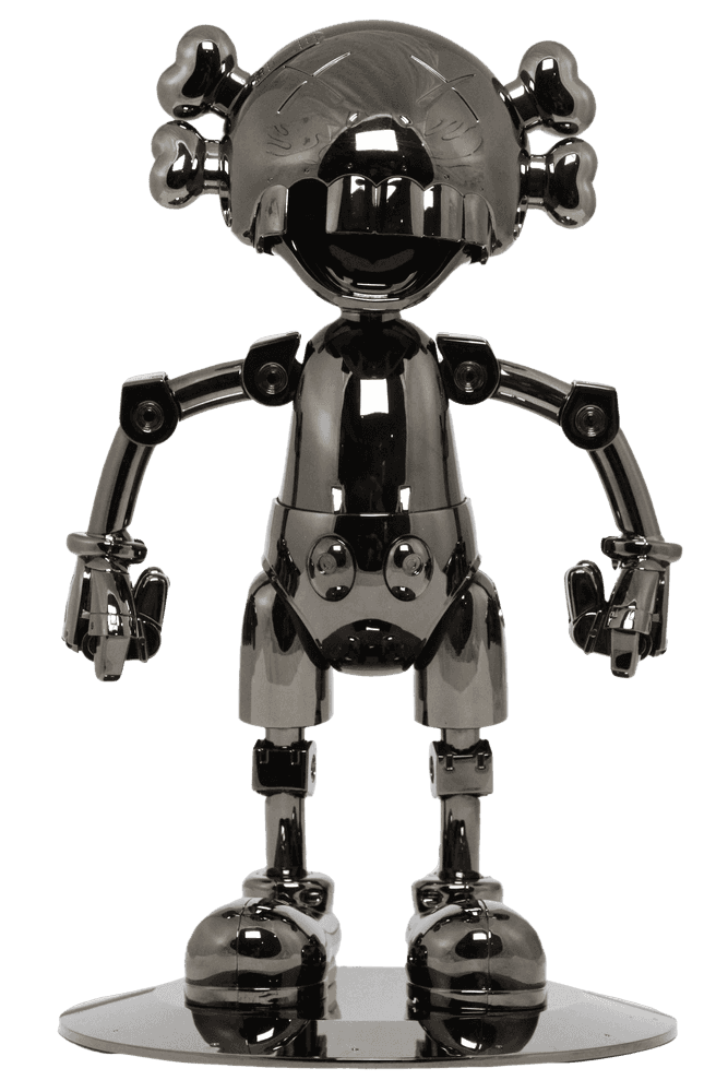 Kaws, ‘No Future Companion (Black Chrome)’, 2008, Sculpture, Metallized cast vinyl, Kawsone, Numbered