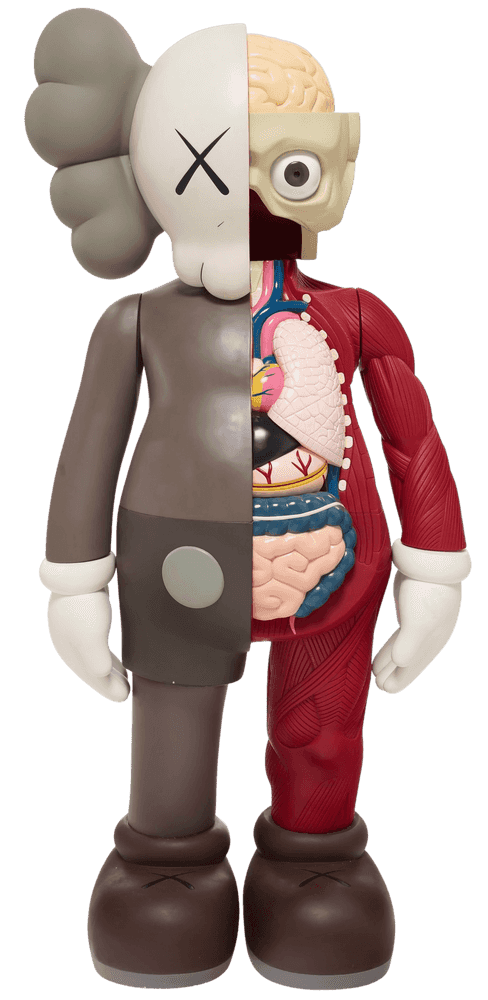 Kaws, ‘Kaws Companion : Dissected (2016 Brown)’, 2016, Sculpture, Painted cast vinyl, Kawsone, 