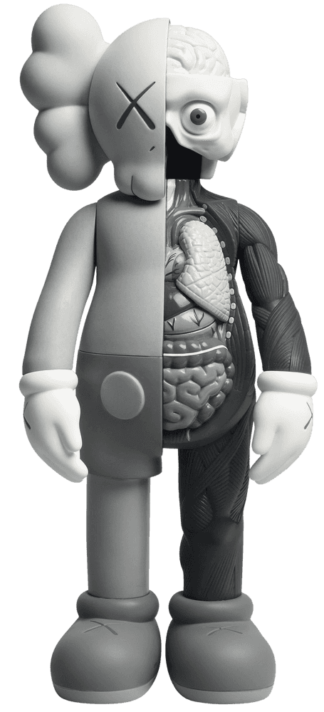 Kaws, ‘Kaws Companion : Dissected (2016 Grey)’, 2016, Sculpture, Painted cast vinyl, Kawsone, 