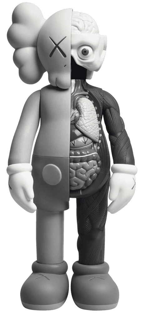 Kaws, ‘Kaws Companion : Dissected (Grey)’, 2006, Sculpture, Painted cast vinyl, Kawsone, 