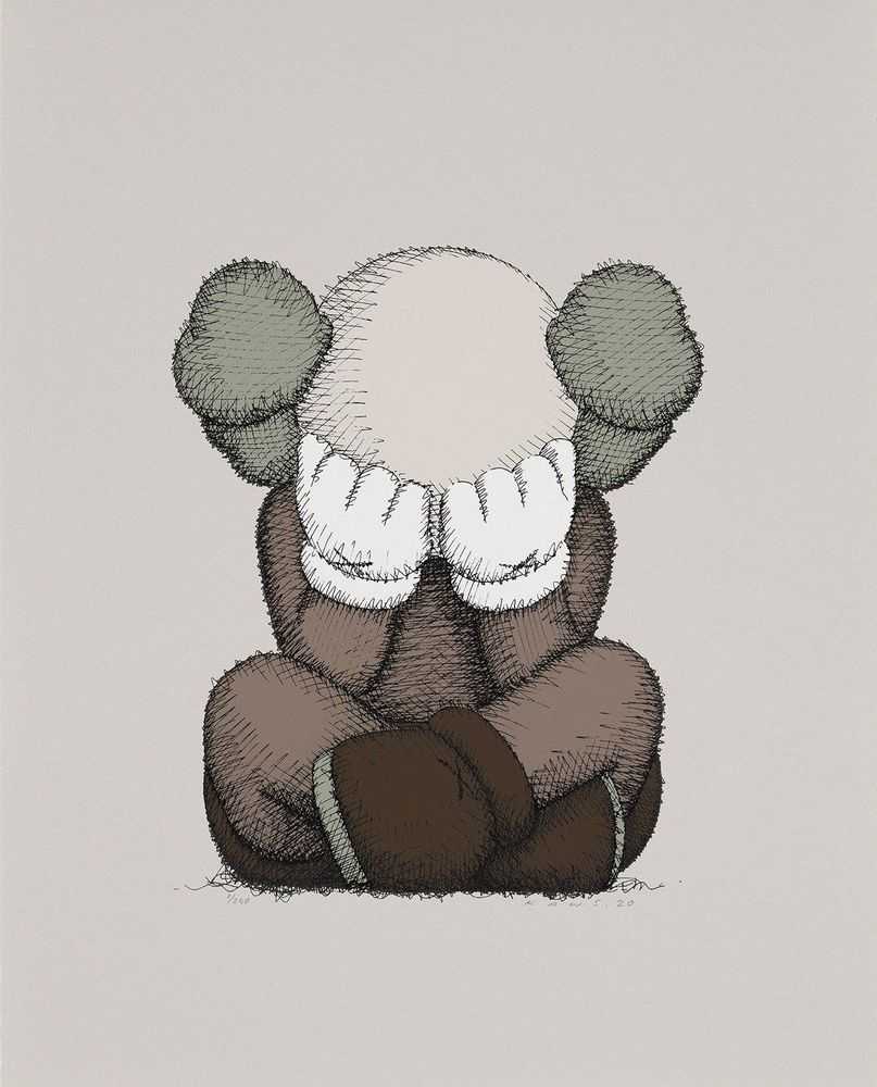 Kaws, ‘Separated Print’, 2021, Print, Screenprint on Stonehenge 250gsm Steel Grey, Kawsone, Numbered, Dated