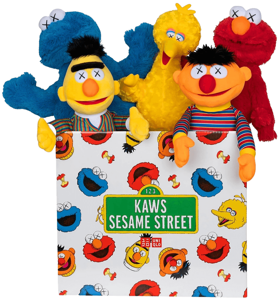 Kaws, ‘Sesame Street Uniqlo Plush Toy Complete Box Set’, 19-11-2018, Collectible, Plush set, Uniqlo, 