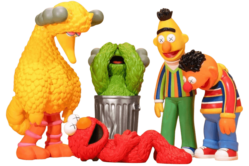 Kaws, ‘Sesame Street Vinyl Figures (Set of 5)’, 2025, Sculpture, Vinyl, null, 