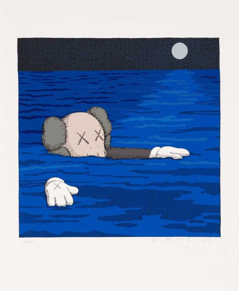 Kaws, ‘Tide (Print - 2023)’, 29-09-2023, Print, 10-color silkscreen on Coventry Rag paper with water base and ultraviolet ink, Phaidon, Numbered