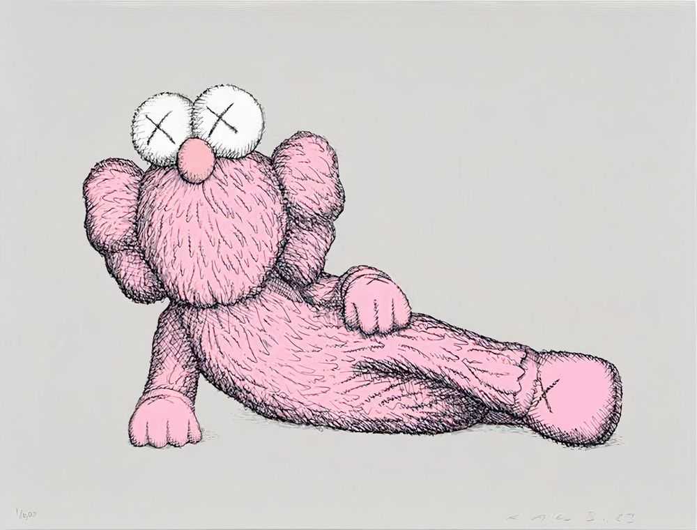 Kaws, ‘Time Off (Print)’, 19-05-2023, Print, Screen print on Stonehenge paper, Kawsone, Numbered