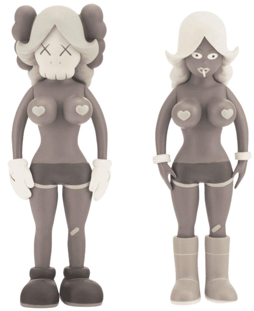 Kaws, ‘The Twins (Brown Edition)’, 2006, Sculpture, Painted cast vinyl, Kawsone, 
