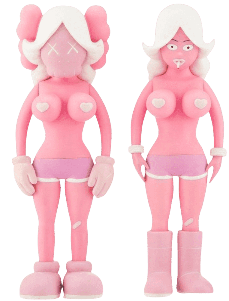 Kaws, ‘The Twins (Pink Edition)’, 2006, Sculpture, Painted cast vinyl, Kawsone, 