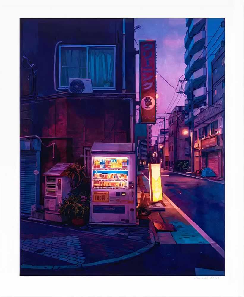 Keita Morimoto, ‘Cityscape’, 2023, Print, UV pigment print with phosphorescent glow-in-the-dark silkscreen detail on 410gsm Somerset Tub Sized Radiant White paper, Avant Arte, Numbered