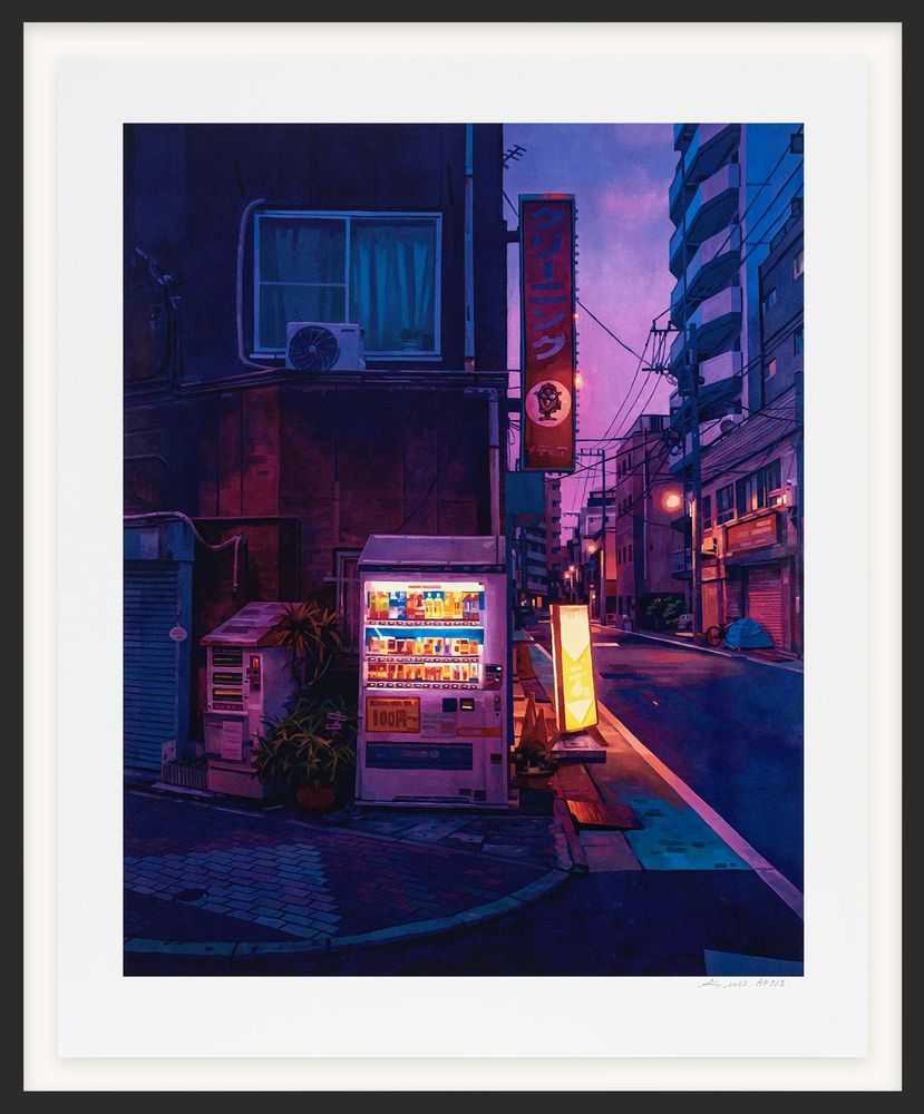 Keita Morimoto, ‘Cityscape (Framed)’, 2023, Print, UV pigment print with phosphorescent glow-in-the-dark silkscreen detail on 410gsm Somerset Tub Sized Radiant White paper, Avant Arte, Numbered