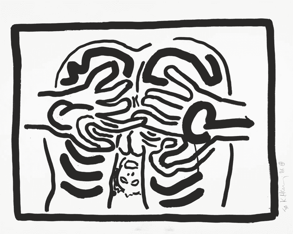 Keith Haring, ‘Bad Boys - Plate IV’, 1986, Print, Screenprint on BFK Rives paper, Bébert, Numbered, Dated