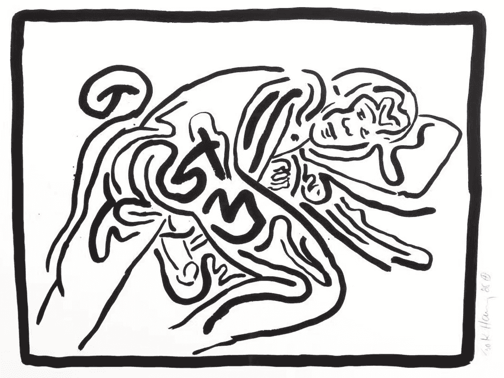 Keith Haring, ‘Bad Boys - Plate V’, 1986, Print, Screenprint on BFK Rives paper, Bébert, Numbered, Dated