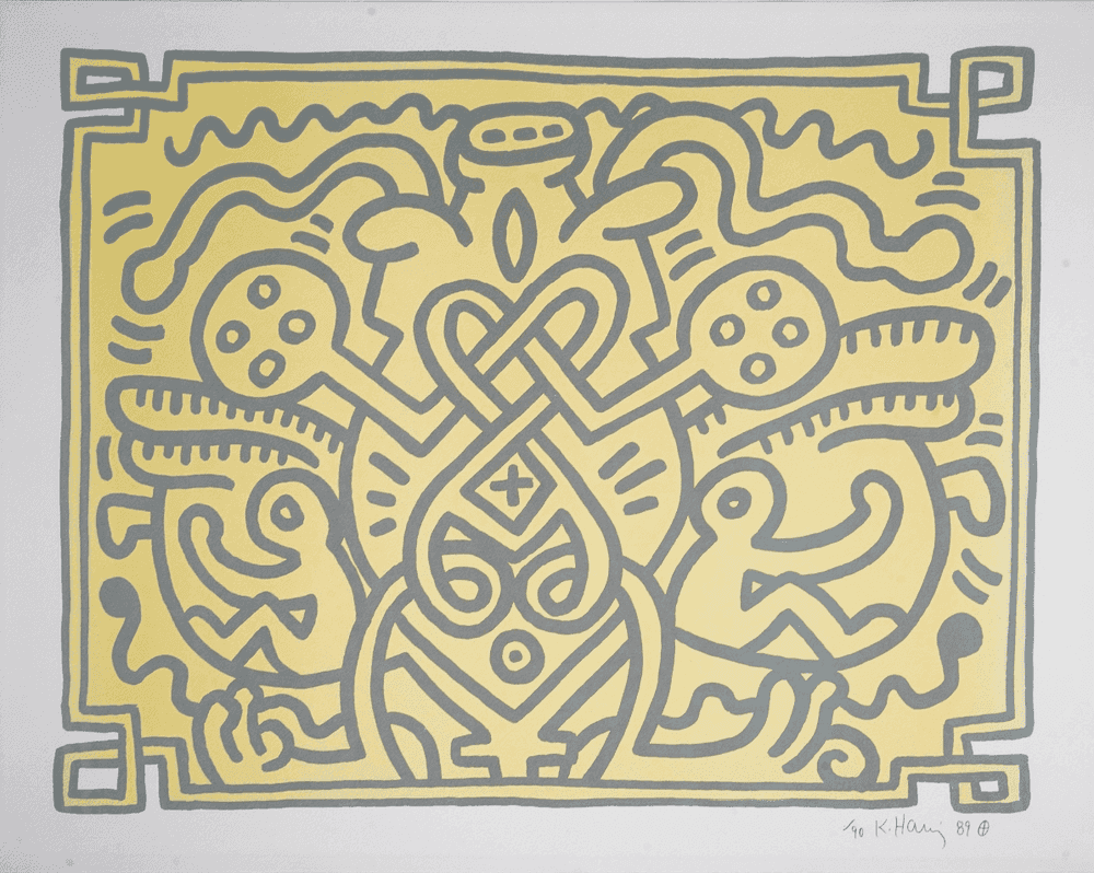 Keith Haring, ‘Chocolate Buddha IV’, 1989, Print, Lithograph, Editions F.B.,, Numbered, Dated
