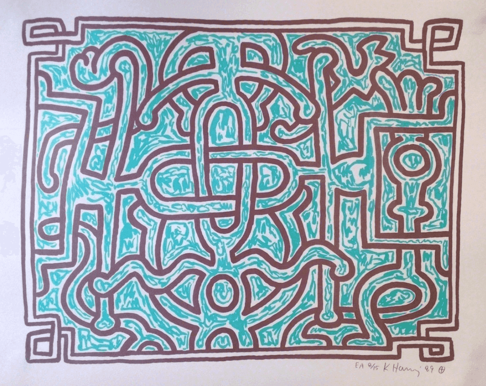 Keith Haring, ‘Chocolate Buddha V’, 1989, Print, Lithograph, null, Numbered, Dated