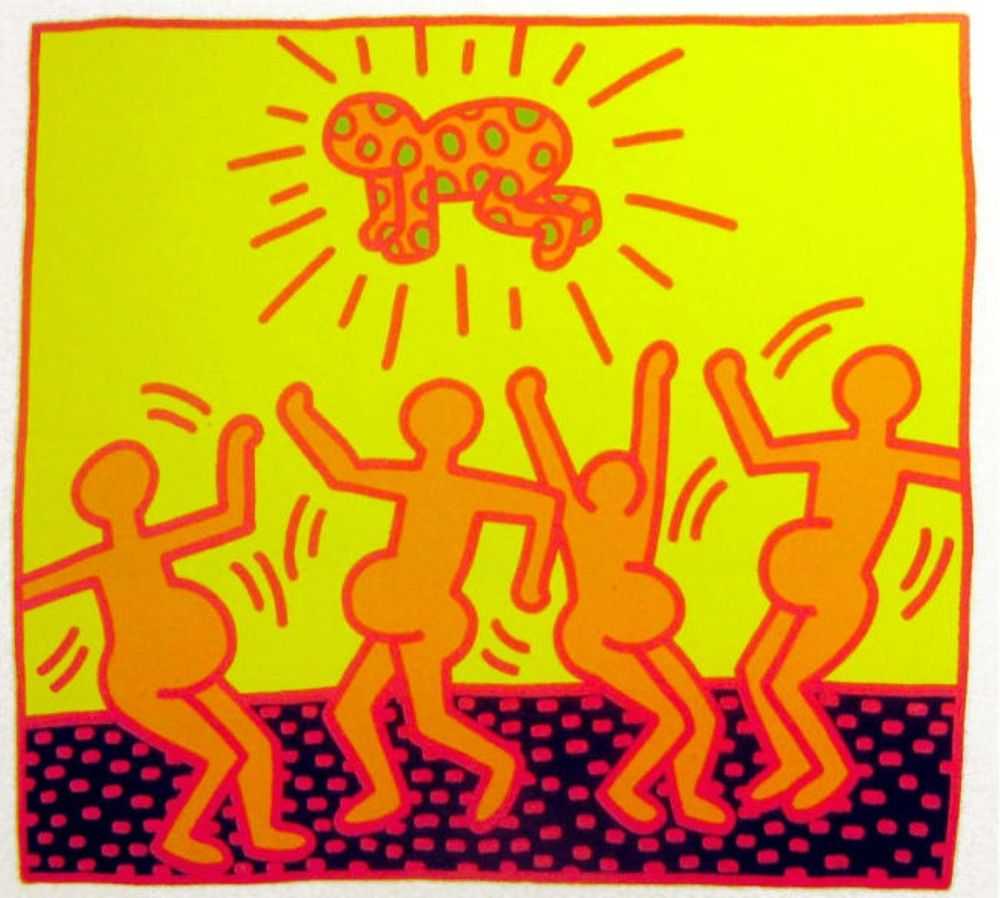 Keith Haring, ‘Fertility Suite I’, 1983, Print, Screenprint in colors on Wove Paper, Tony Shafrazi Gallery, Numbered, Dated