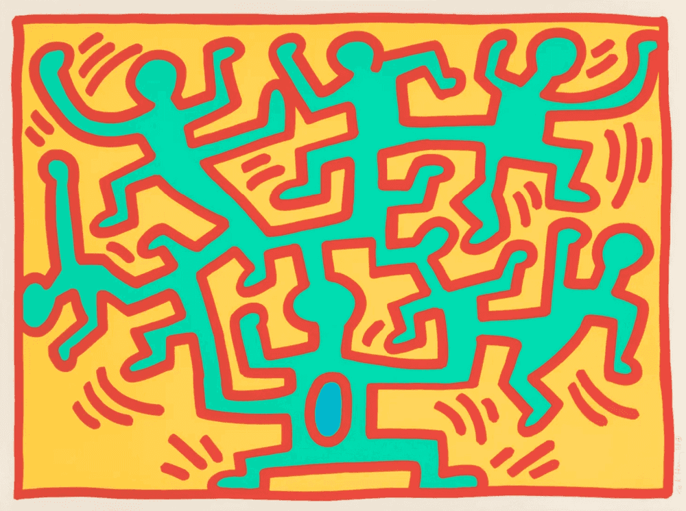 Keith Haring, ‘Growing IV’, 1988, Print, Silkscreen on paper, null, Numbered