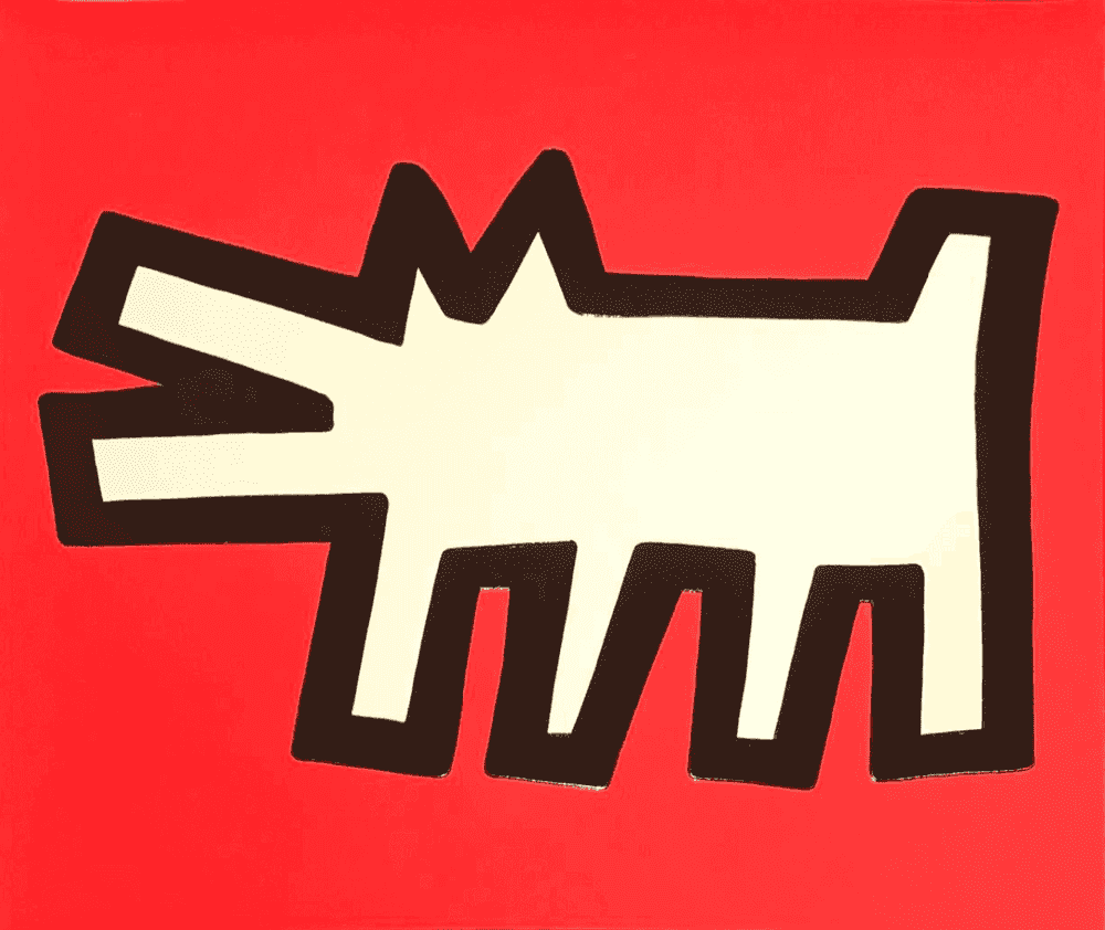 Keith Haring, ‘Icons - Barking Dog’, 1990, Print, Silkscreen with embossing, null, 