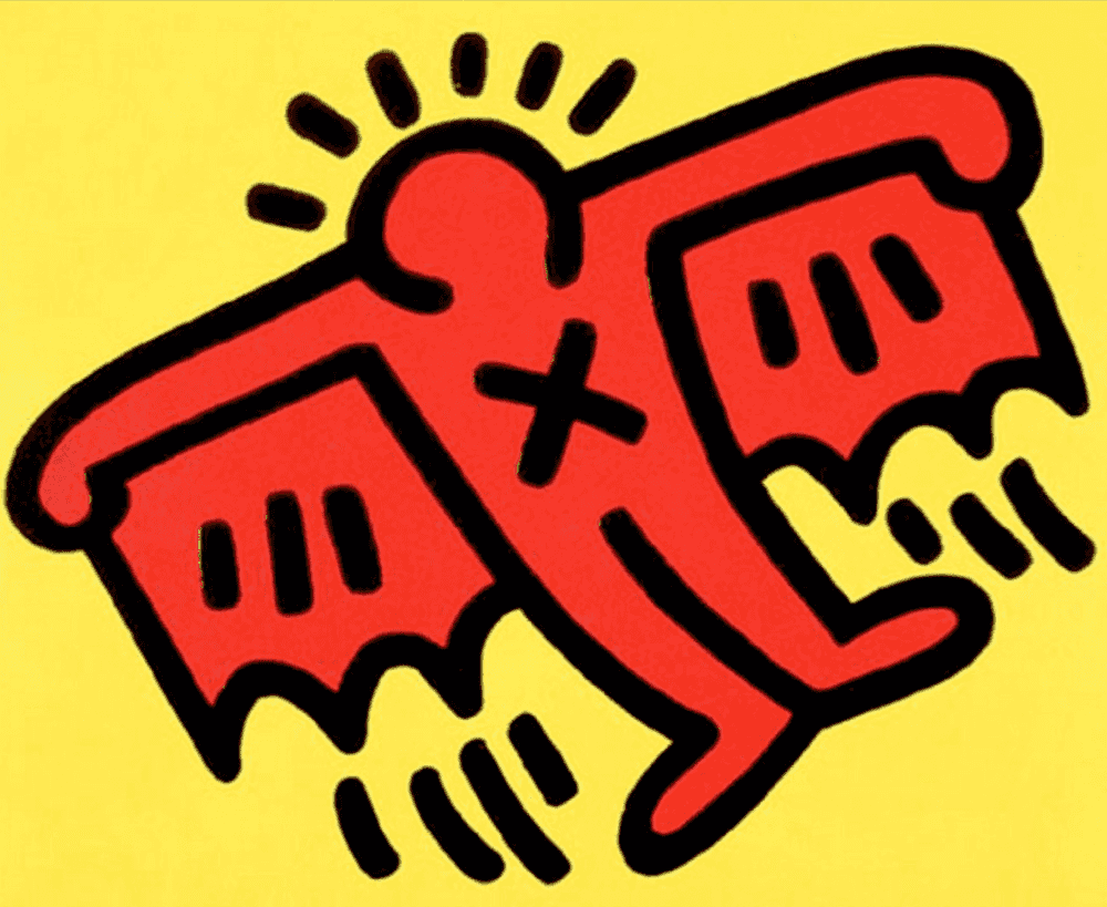 Keith Haring, ‘Icons - Devil Bat’, 1990, Print, Silkscreen on embossed Arches paper, null, Numbered, Dated