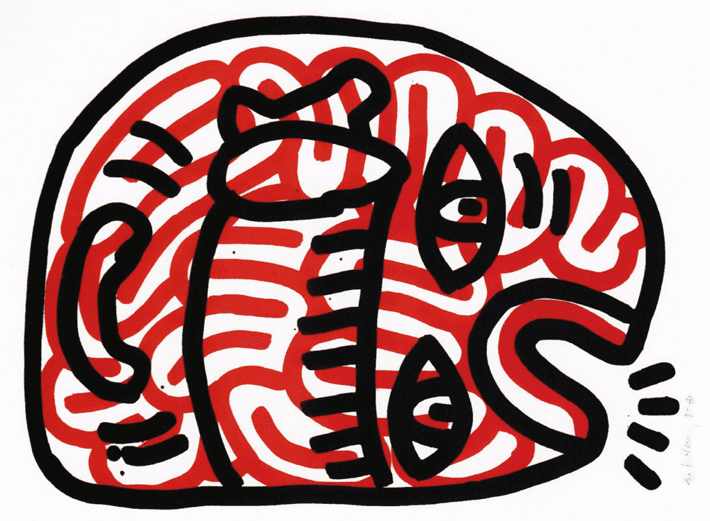 Keith Haring, ‘Ludo II’, 1985, Print, Lithograph, null, Numbered, Dated