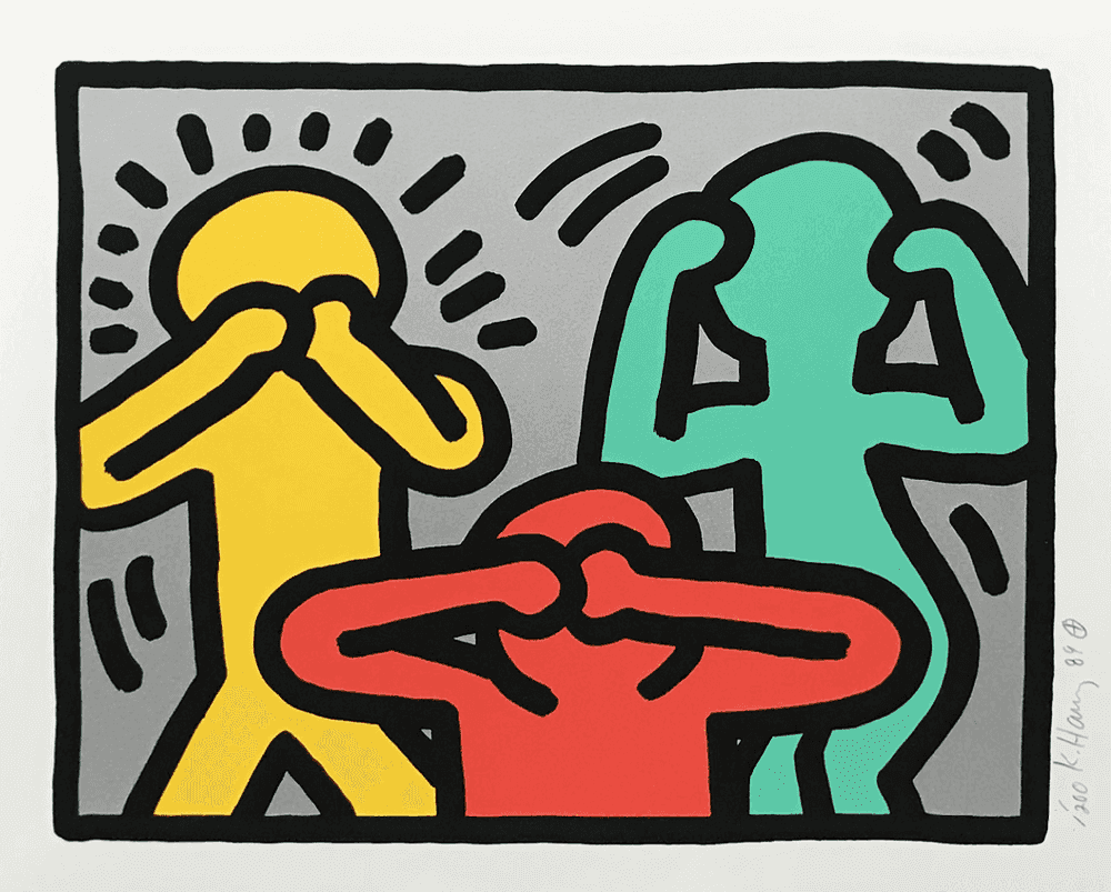 Keith Haring, ‘Pop Shop III - Plate II’, 1989, Print, Screenprint, Martin Lawrence Limited Editions, Numbered, Dated