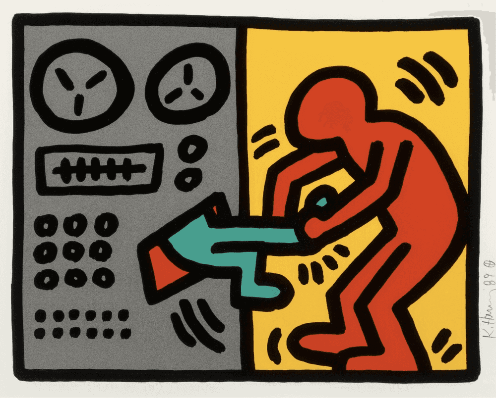 Keith Haring, ‘Pop Shop III - Plate I’, 1989, Print, Silkscreen, Martin Lawrence Limited Editions, Numbered, Dated
