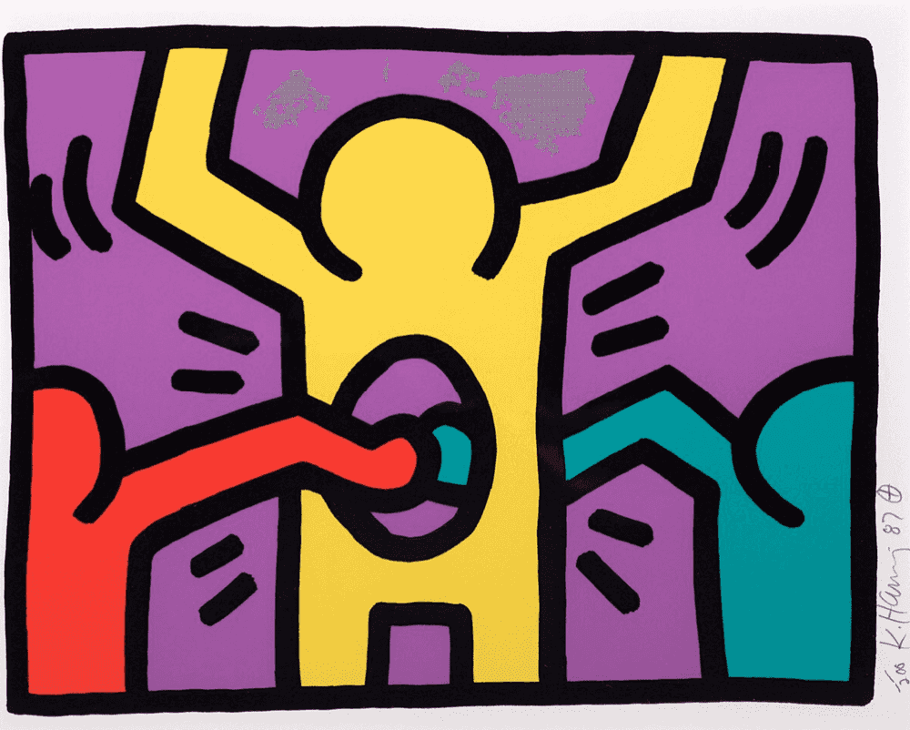 Keith Haring, ‘Pop Shop I - Plate I’, 1987, Print, Screenprint in four colors on wove paper, Martin Lawrence Limited Editions, Numbered, Dated