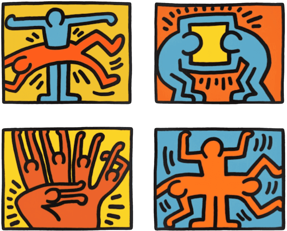Keith Haring, ‘Pop Shop VI (Complete Set)’, 1989, Print, Screenprint in colours, on wove paper, with full margins., Martin Lawrence Limited Editions, Numbered, Dated