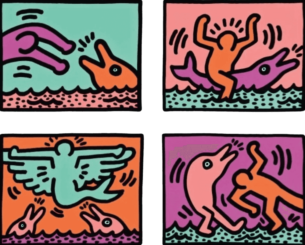 Keith Haring, ‘Pop Shop V (Complete Set)’, 1989, Print, Screenprints in Colors on Wove Paper, Martin Lawrence Limited Editions, Numbered, Dated