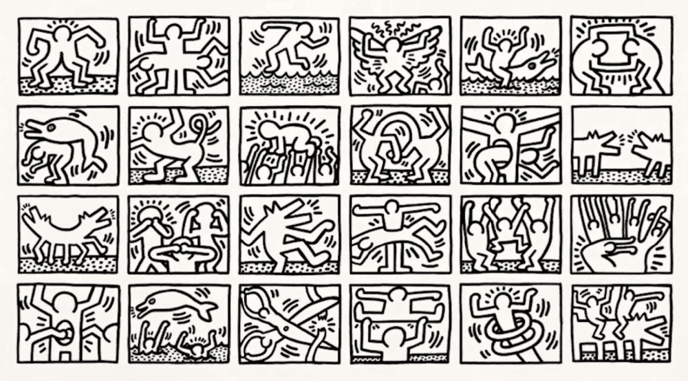 Keith Haring, ‘Retrospect (Black and White)’, 1989, Print, Silkscreen, null, 