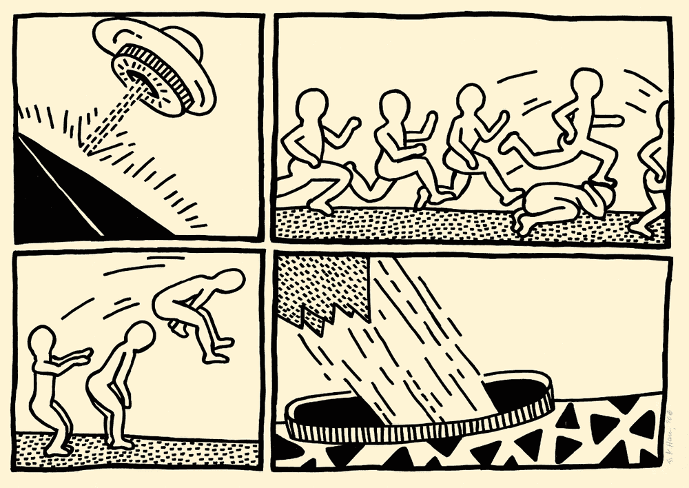 Keith Haring, ‘The Blueprint Drawings - 5’, 1990, Print, Screenprint on Wove Paper, Durham Press, Numbered, Dated
