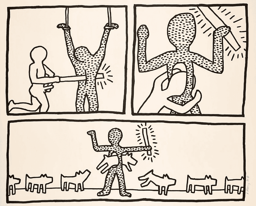 Keith Haring, ‘The Blueprint Drawings - IX’, 1990, Print, Screenprint on Wove Paper, Durham Press, Numbered, Dated