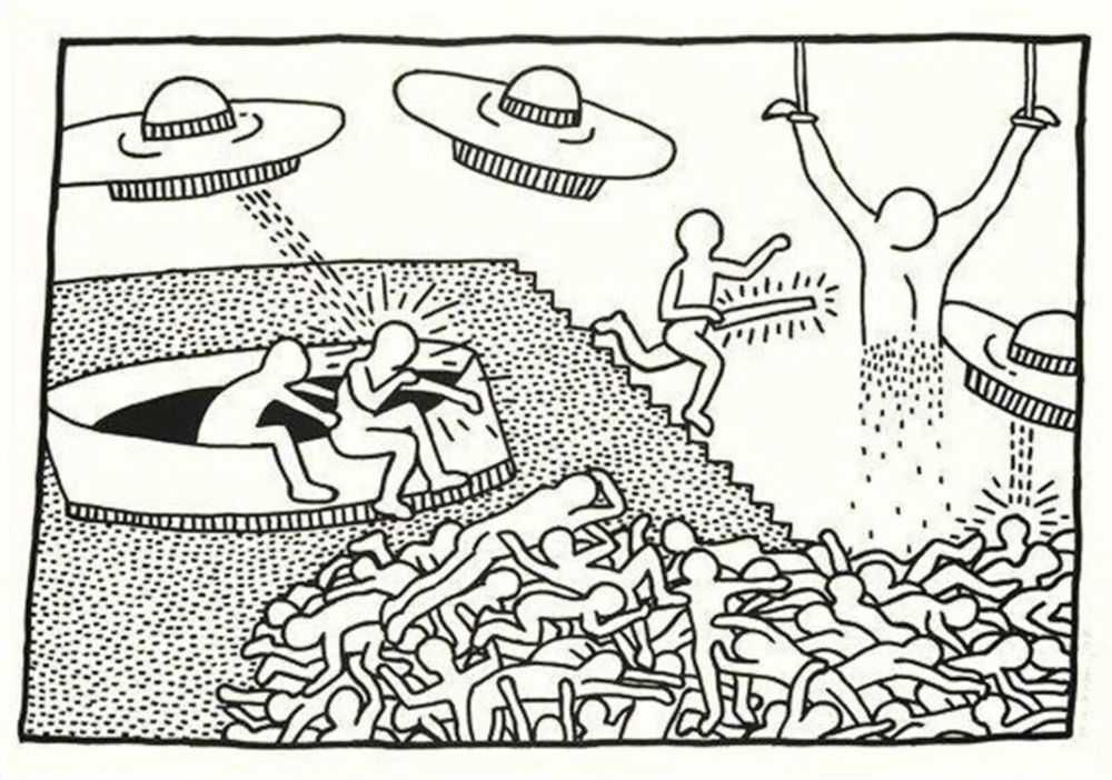 Keith Haring, ‘The Blueprint Drawings - II’, 1990, Print, Screenprint on Wove Paper, Durham Press, Numbered, Dated