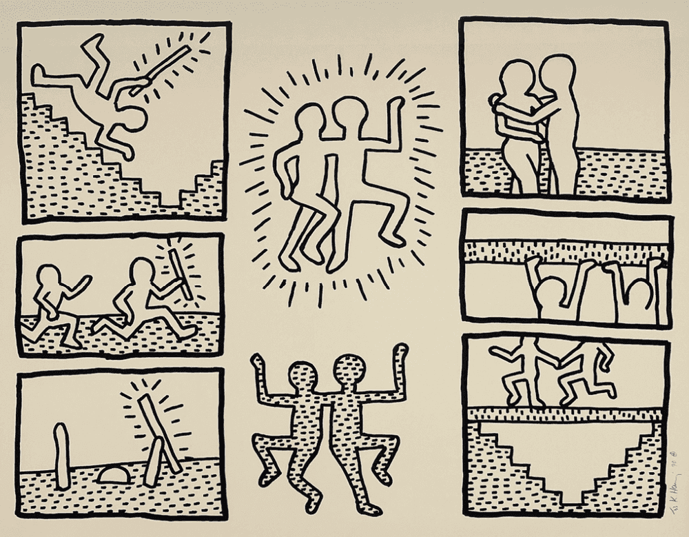 Keith Haring, ‘The Blueprint Drawings - VI’, 1990, Print, Screenprint on Wove Paper, Durham Press, Numbered, Dated