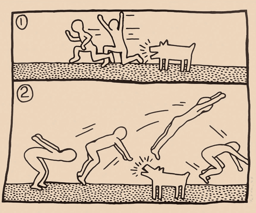 Keith Haring, ‘The Blueprint Drawings - XII’, 1990, Print, Screen print on arches paper, null, 