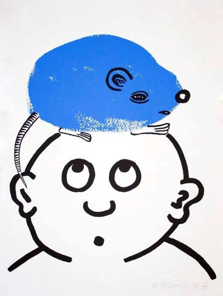 Keith Haring, ‘The Story of Red and Blue - II’, 1990, Print, Lithograph printed in colours on Japan paper, The Keith Haring Estate, Dated