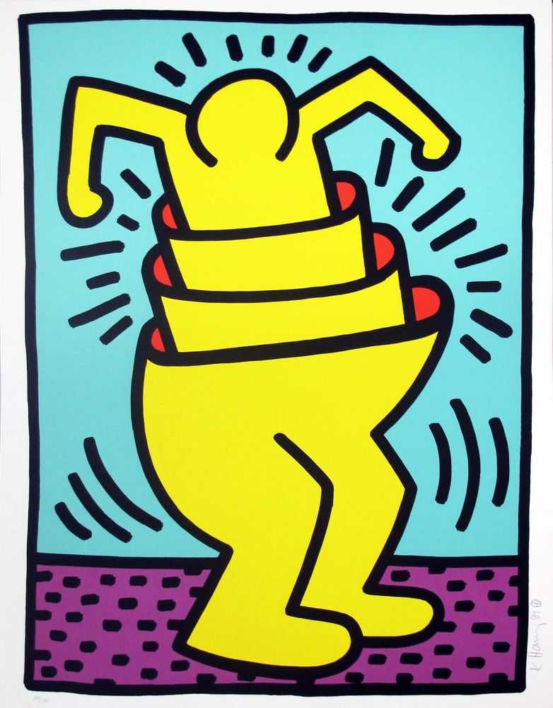Keith Haring, ‘Untitled (Cup Man)’, 1989, Print, Screenprint, null, Numbered, Dated