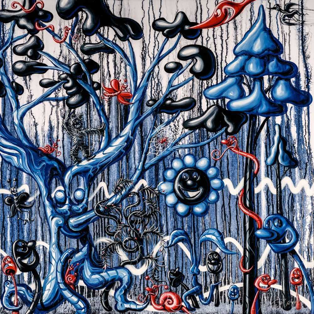 Kenny Scharf, ‘Furungle (Blue)’, 2021, Print, Archival pigment ink print with silkscreened high gloss varnish and diamond dust on Innova Etching Cotton Rag 315 gsm fine art paper, Lococo Fine Art, Numbered