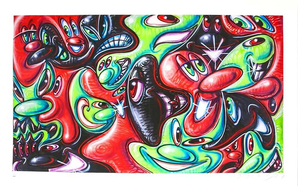 Kenny Scharf, ‘Places Please’, 10-12-2021, Print, Archival print on 290gsm Cotton Entrada Rag Paper with hand-deckled edge, Self-released, Numbered