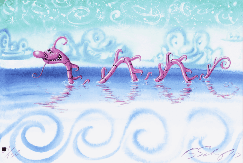 Kenny Scharf, ‘Seeserpent’, 24-02-2017, Print, Pigment print, Lococo Fine Art, Numbered, Dated