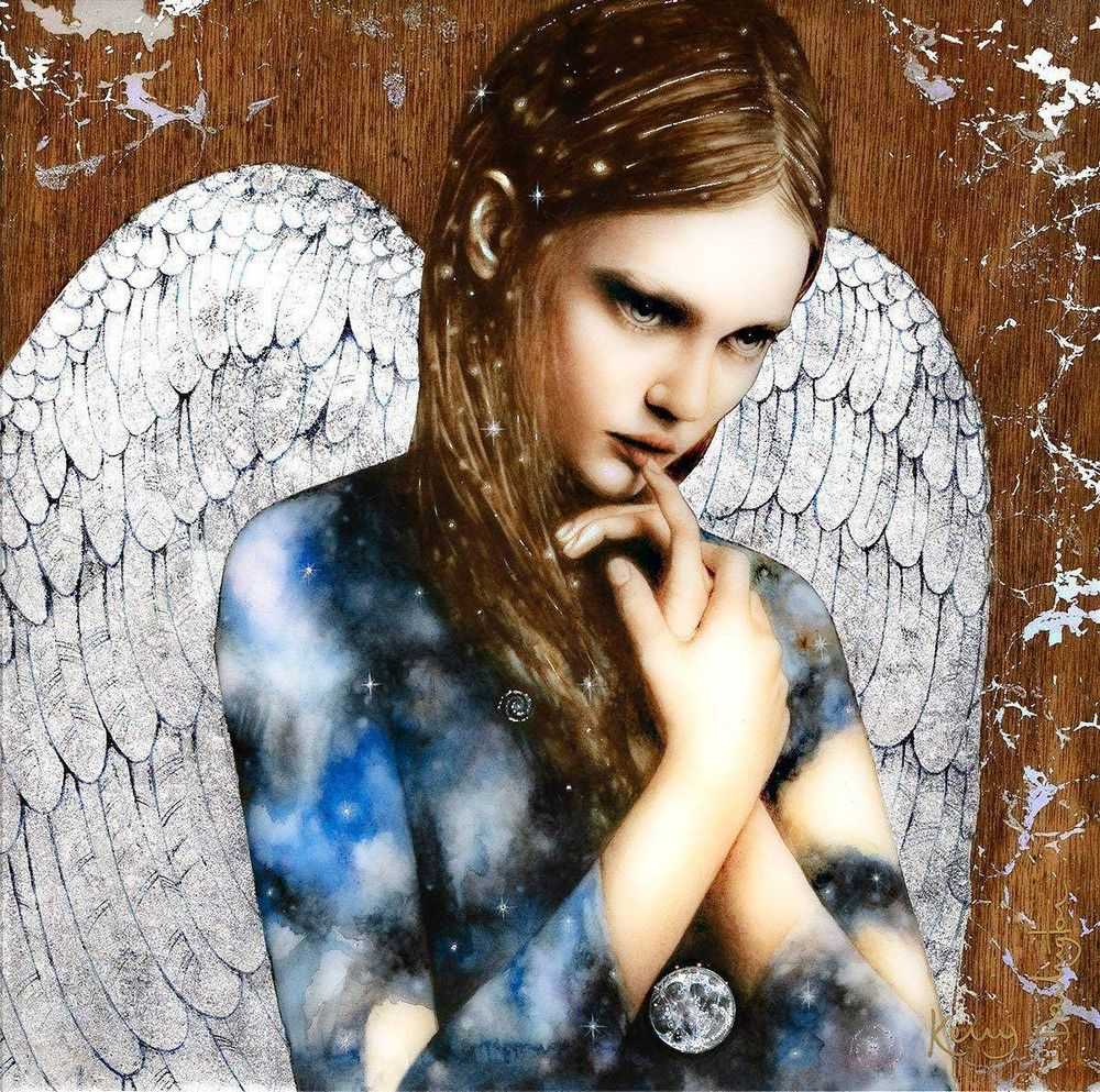 Kerry Darlington, ‘Cosmic Angel’, 2020, Print, Giclee and resin on board, null, Framed