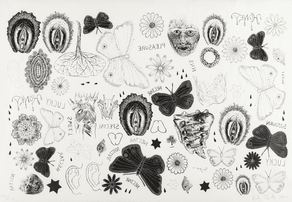 Kiki Smith, ‘Tattoo’, 1995, Print, Tattoo ink transfer, on wove, null, Numbered, Dated