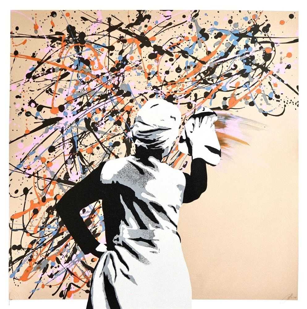Kunstrasen, ‘Drip Remover (Nude)’, 27-03-2019, Print, Pigment Print with 3 colour screen printed Figure & Varnish on 300 somerset paper, Graffiti Prints, Numbered