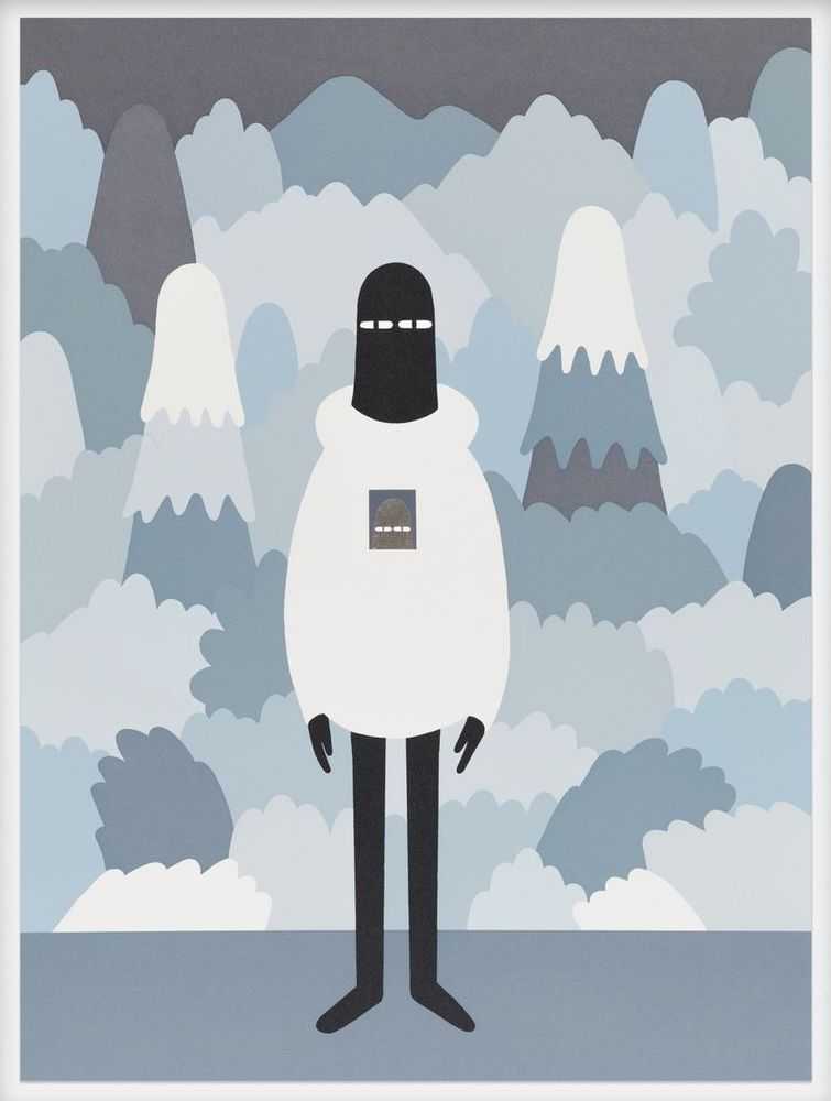 LY, ‘Far From Home’, 2021, Print, 13 layer screenprintis printed on Somerset Tub Sized Satin 410gsm paper and finished with a gleaming platinum leaf embellishment, Avant Arte, Numbered, Dated